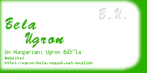 bela ugron business card